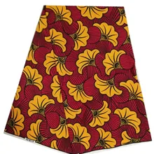 Гарантированный настоящий голландский восковой блок, принты в голландском воске, полиестовый настоящий воск, Настоящая Африканская ткань Анкара, 6 ярдов 1001