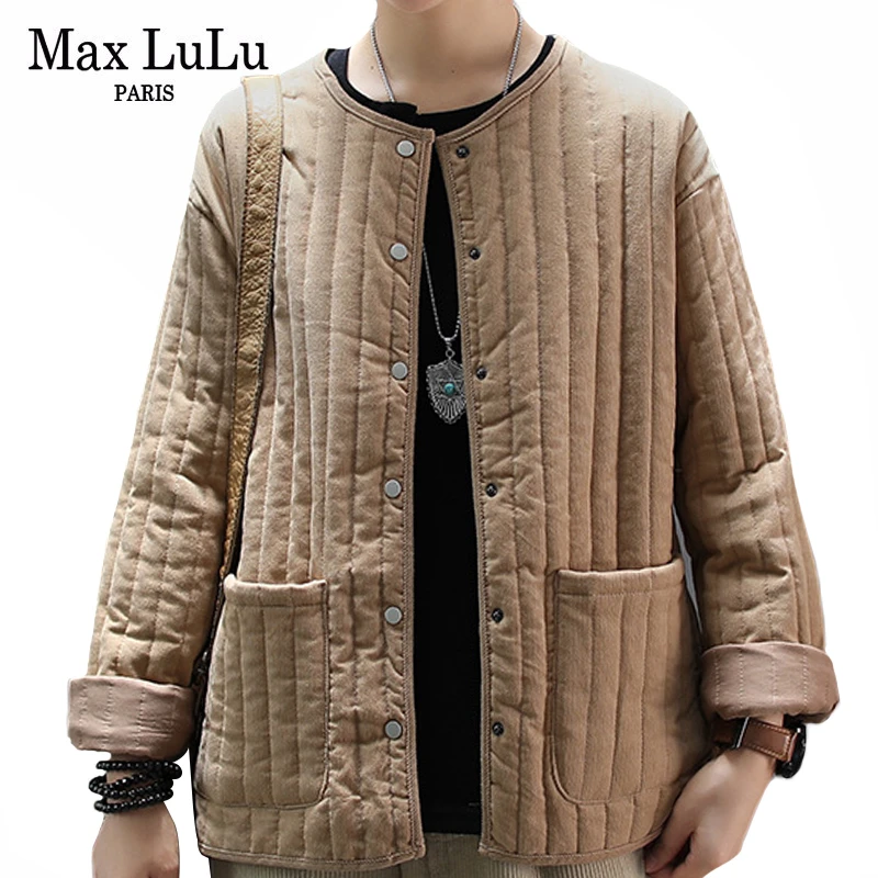 

Max LuLu Fashion European Style Ladies Punk Clothes Ladies Streetwear Womens Winter Jacket Warm Parkas Casual Padded Short Coats