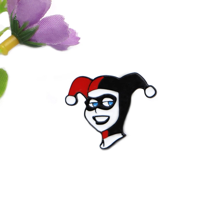 20 шт./лот Harley Quinn Эмаль Булавка креативные Броши Булавки на лацкан джинсовая