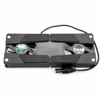 

2 Fans Foldable Laptop Cooling Cooler Pad Stand USB Octopus Double Powered Notebook For Laptop USB Fan Cooling J3X5