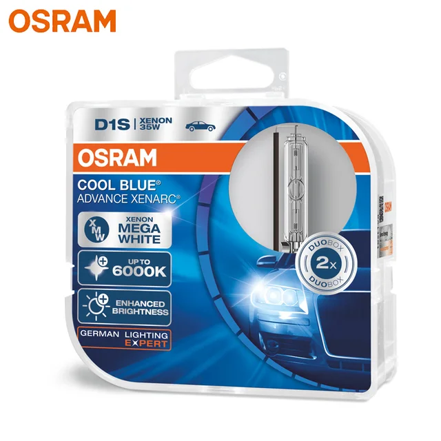 OSRAM D1S 66140CBA Xenon HID Cool Blue Advance Duo Box 6000K Mega White Car  Xenon Headlight Light Auto Original Hi/lo Beam, Pair - AliExpress