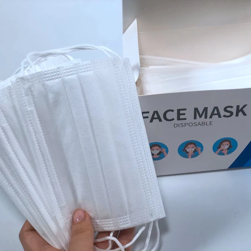

150PCS 3-Ply Anti-Dust Disposable Salon Earloop Face Mouth Masks White Safety Masks