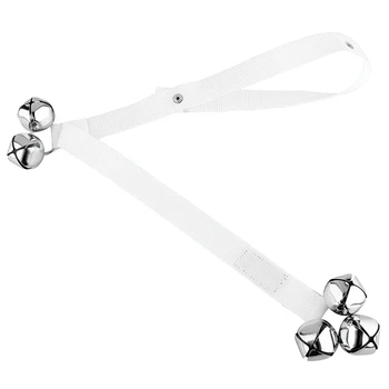 

New Dog Bells for Potty Training and Housebreaking Puppies with Our 5 Proven Easy Steps Guide, 5 Extra Large Loud 1.4 inch DoorB