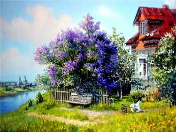 

5D DIY Full square Diamond Painting Mosaic Spring Landscape Diamond Rhinestones Embroidery Cross Stitch home decor gift
