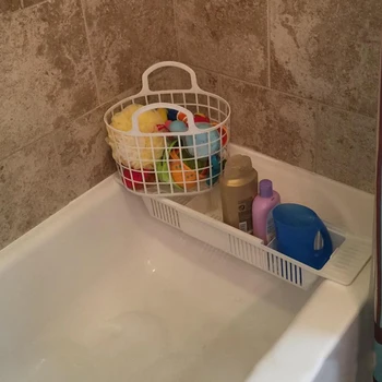 

Hot Baby Kids Bath Bathtub Toy Storage Organizer and Bathtub adjustable Storage Basket Holder Kitchen Bathroom Accesories