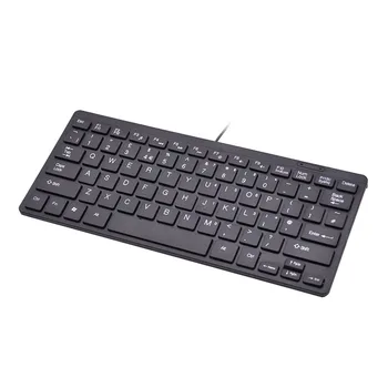 

78 Keys USB Slim Multimedia Wired Quiet Mini Keyboard Metallic Finish Compact For Laptop PC Accessories Portable Ultra-thin