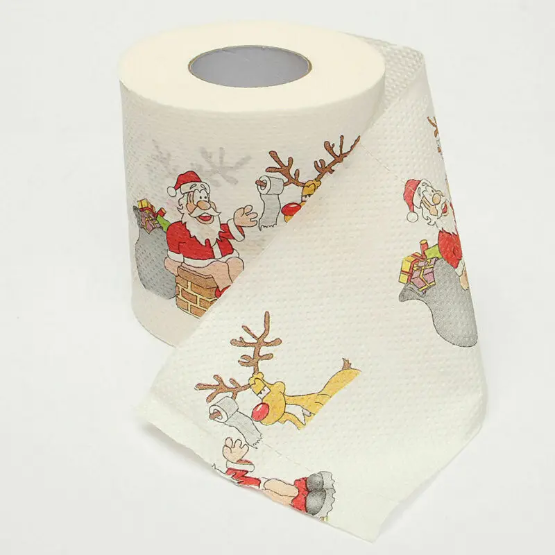 Рождественская туалетная бумага Санта Клаус рождественские товары для дома рулон туалетной бумаги Декор для гостиной США