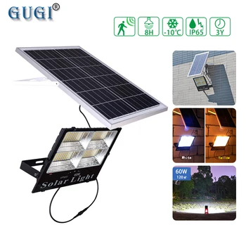 

Warm/White Dimmable Outdoor Solar Floodlight Waterproof Solar Led Street Light Solar Powered Spotlight Led Reflector For Garden