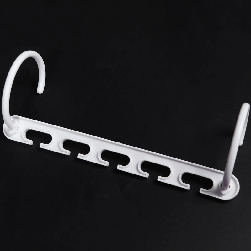 8 pcs Space Saver Wonder Magic Clothes Hanger Rack Clothing Hook Organizer Set White