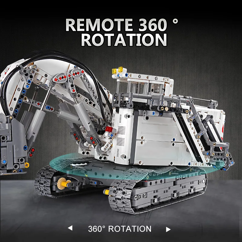 Совместим с ed Technic серии 42100 кирпичи Liebherrs экскаватор R9800 Мотор мощность модель