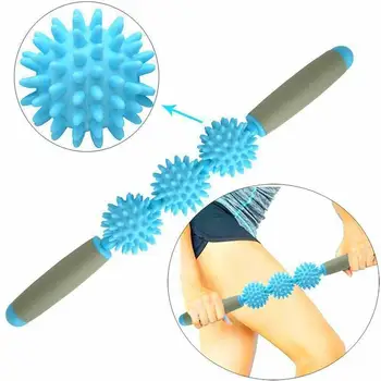 

Massager Stick Hedgehog Balls Muscle Roller Anti Cellulite Massager Trigger Point Stick Cellulite Slimming Massage Stick
