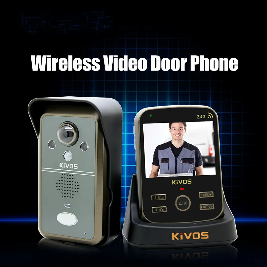 Video Door Phone Kit Home Security Camera Monitor Doorbell One Camera Three Monitors Intercom System Wireless Monitoring KDB302A