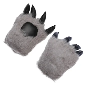 

1 Pair Wolf Claw Gloves Prime Sturdy High Quality Plush Gloves for Party