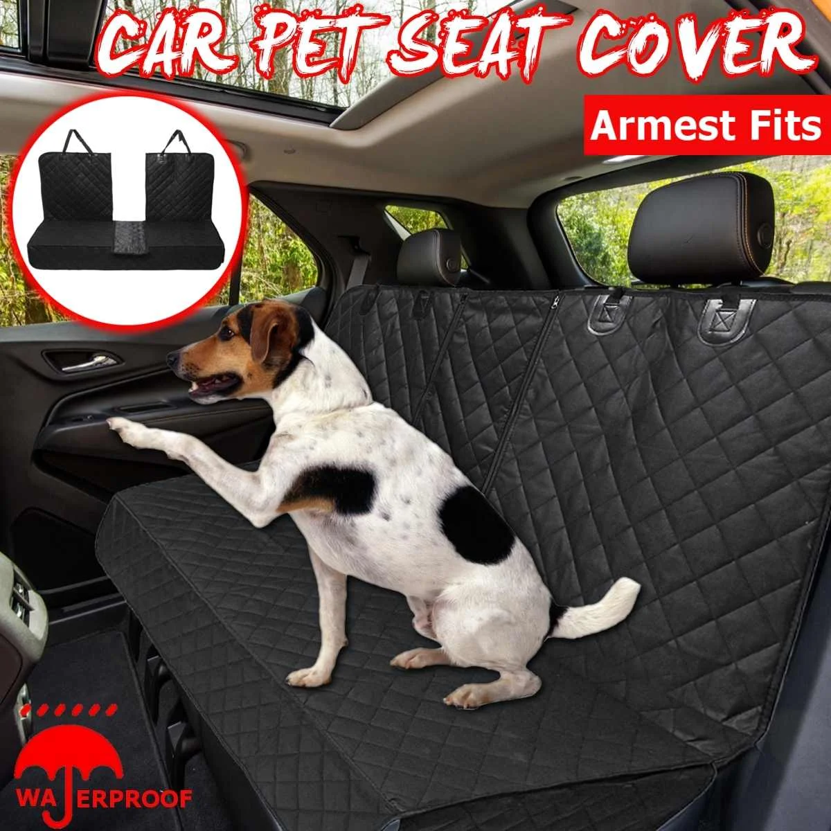 Чехол для сиденья для домашних собак, автомобильные коврики, водонепроницаемый нескользящий Чехол для сидения, совместимый с ремнем среднего сиденья и подлокотником, подходит