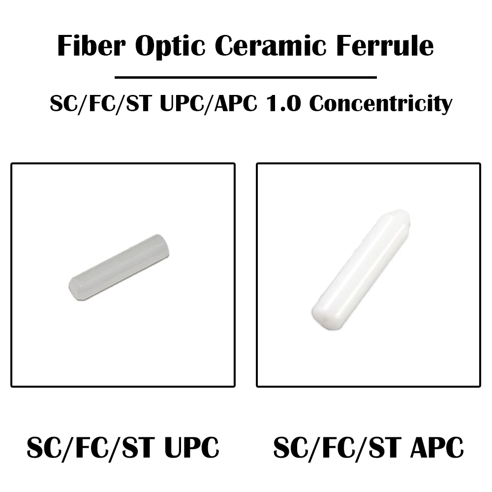 2.5mm SC/FC/ST/ UPC/APC 베어 광섬유 세라믹 페룰 커넥터 동심도 1.0 FTTH 네트워킹, 10 개/20 개 ...