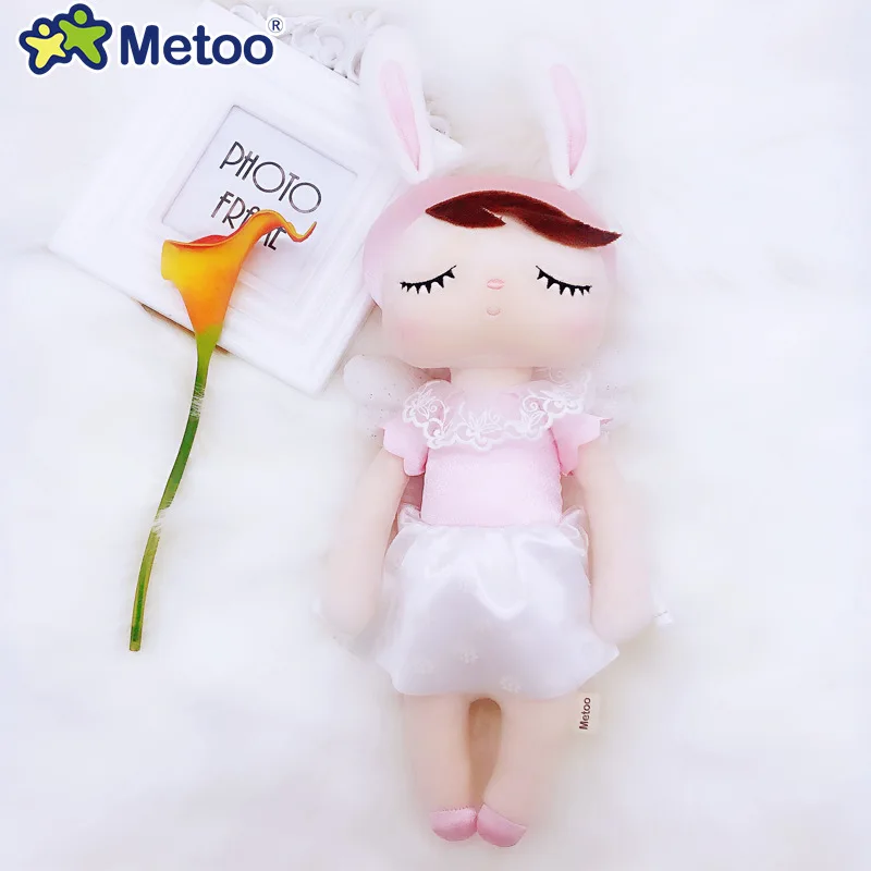 ashton drake dolls Metoo Angela Rabbit plush Doll with Paper Gift bag Boxed Stuffed Animals toys Sleep dolls Kids Appease Baby Birthday Christmas cabbage patch doll