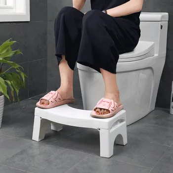 

Squatty Bathroom Thicken Folding Portable Stools Toilet Chair Stool Step Footstool Piles Relief Aid Safety Folding Stool
