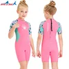 kids girls  Neoprene 2.5mm  Diving Suit Swimwear Girls Short Surfing Swimsuit Wet Suit  Girl  swimsuit diving kids shorty ► Photo 2/6