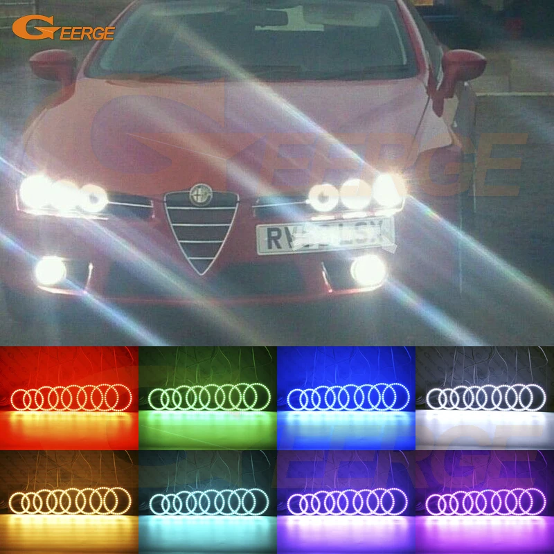 

Excellent RF remote Bluetooth APP Multi-Color Ultra bright RGB LED Angel Eyes Halo rings For Alfa Romeo Brera Spider 2005-2011