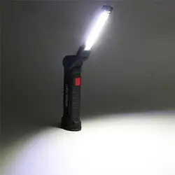 Переносной светодиодный фонарик USB Рабочий свет Крытый магнитный перезаряжаемый COB подвесной крючок Открытый Авто Ремонт фонарика
