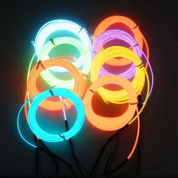 

12V EL Wire LED Neon Light Flexible Waterproof Decor Light Dance Party HolidayNeon Lamp EL Wire Rope Tube LED Strip 1M/2M/3M/5M