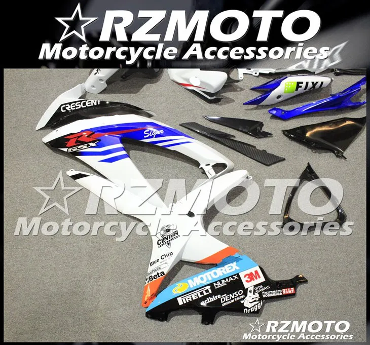 ABS мотоцикл обтекатель комплект для SUZUKI GSXR600 750 K8 2008-2010 год кузов литья под давлением Магазин № 1138