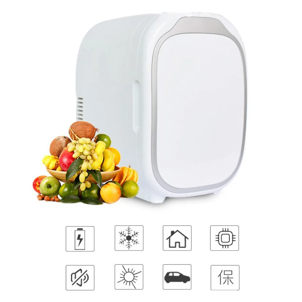 firares mini fridge Mini Car Freezer Fridge 6L Travel Refrigerator Cooler Warmer 12V Refrigerator Freezer Heater Electric Fridge Portable Icebox best camping fridge