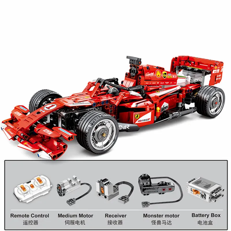 RC Technic DIY MOC 2,4 ГГц эксклюзивный Grand Prix Racer F1 формула гоночный автомобиль строительные блоки модели Кирпичи Классические детские игрушки подарок