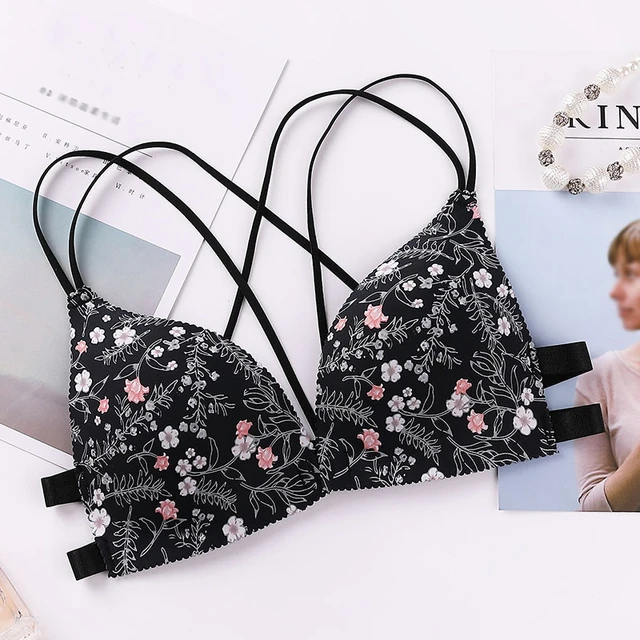 What is Hot Selling Sexy Breathable Flower Embroidery Front Buckle Sexy  Lovely Girl Bra Panty Set
