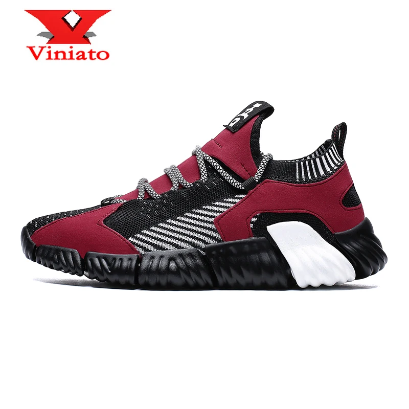 

2020 New Light Running Shoes Men Breathable Walking Sneakers Anti Slip Gym Sneakers White Black Mesh Athletic Sneakers