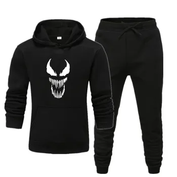 

2020 New Venom Hoodie Sweatshirt Men/Women Fashion Hoodies Sweatshirts+Sweatpants Suits Autumn Winter Warm Fleece Hooded Suit