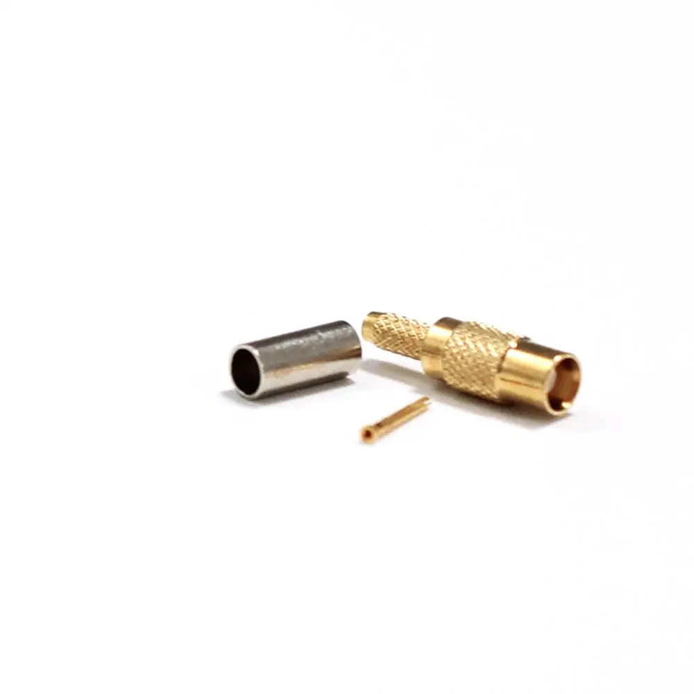 1 шт. Новый RF MCX Гнездовой разъем с обжимом для RG316 RG174 LMR100 прямой позолоченный