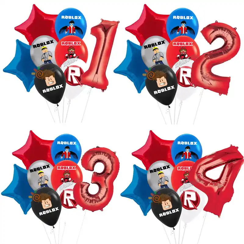 Roblo Balloon Robbx Balloons Video Game Party Supplies 1st Birthday Party Decorations Toys For Kids Globos Ballons Accessories Aliexpress - balloon roblox 18 foil roblox birthday party theme supplies