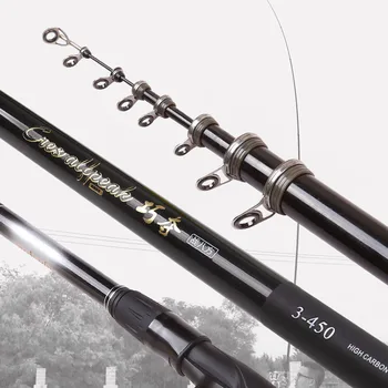 

Fishing Rod Rocky fishing rod carbon long section sandpiper pesca hard-tuned inclined guide ring hand-sea vara de pesca winter fishing fishing accessories