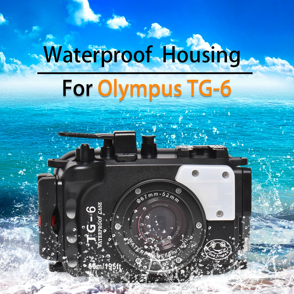 Per Olympus Tg-6 Tg6 Custodia Per Fotocamera Impermeabile 60M/195Ft Custodia Protettiva Per Fotocamera Subacquea Più Recente 2019 Custodia Per Fotocam