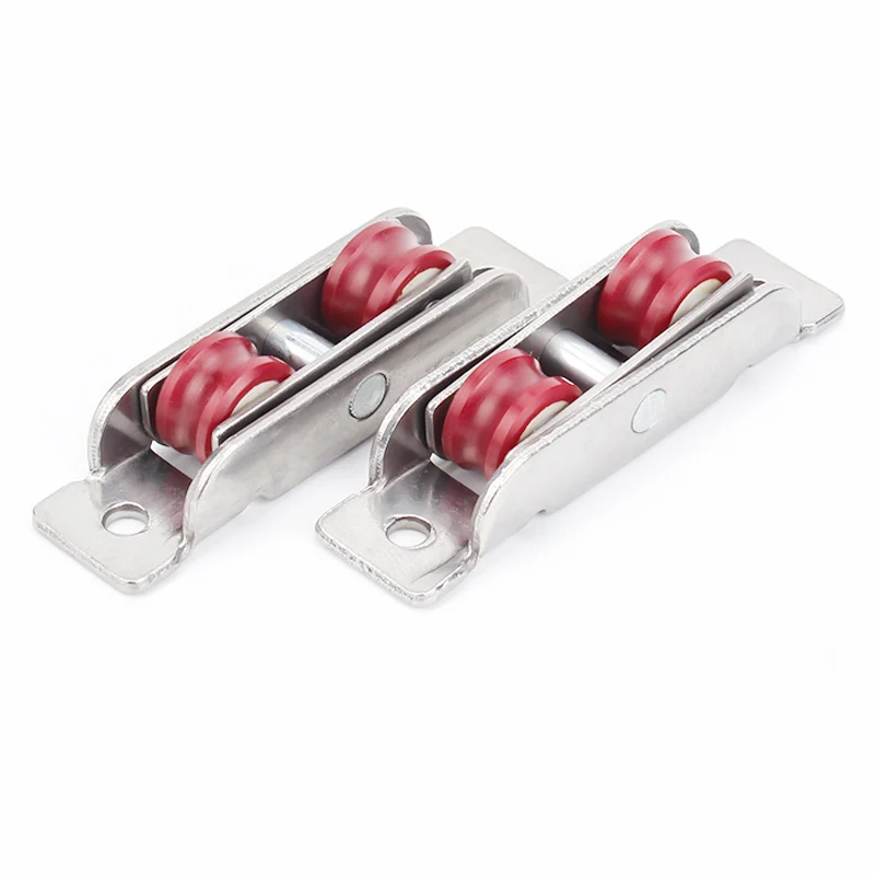 Sliding Door Roller Sliding Door Pulley 4Pcs 77/88Type Flat/Concave Double Wheel Plastic steel Slide Doors Window pulley U-type ultra-silence Wheel