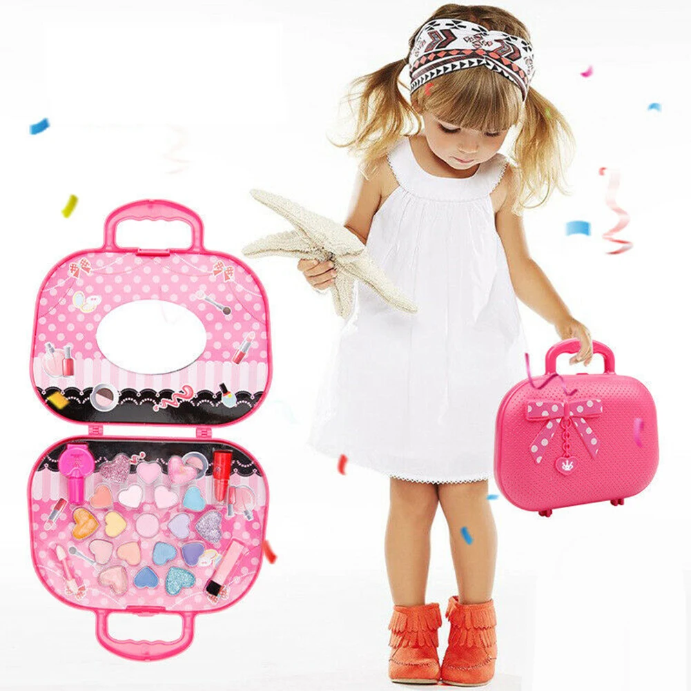Девушка Tote принцесса Косметика детская игрушка нетоксичные представления набор путешествия вечерние тени для век макияж коробка набор моделирования подарок
