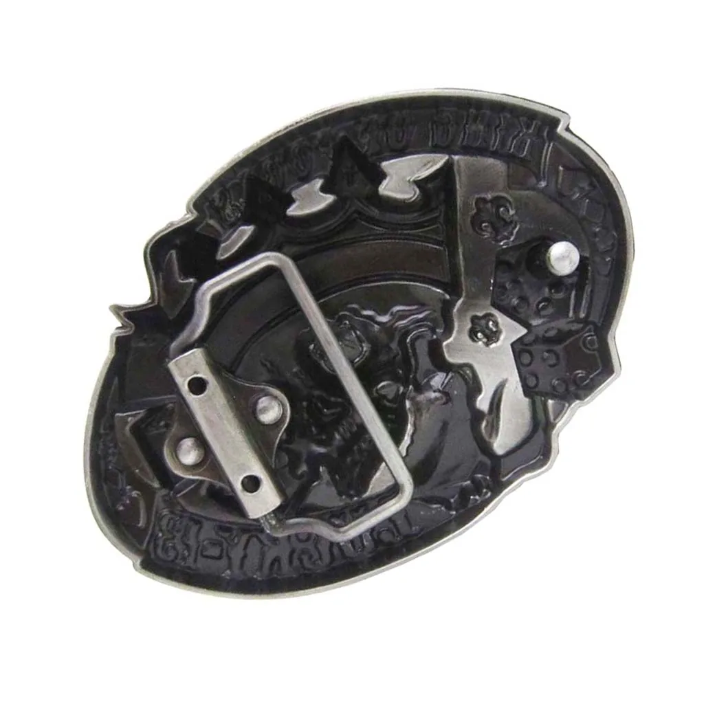 Vintage Skull Skeleton Oval Belt Buckle Western Belt Buckle Cool Jeans Accessories for Mens Gift Jeans Leather Belt