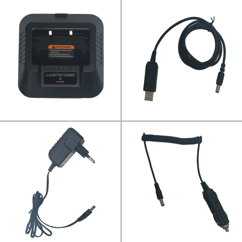 baofeng автомобильное зарядное устройство, USB зарядное устройство, стены настольное зарядное устройство для Baofeng UV-5R UV-5RE UV-5RA иди и болтай walkie talkie двухстороннее радио - Цвет: all charger