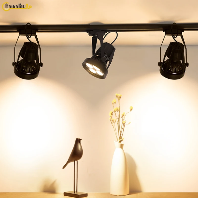 

LED Track Light with led 24w 35w Black Track Lighting Rail Lamp for Cloth Shop Spotlights Jewel Shop Lamps Theater Spot Light