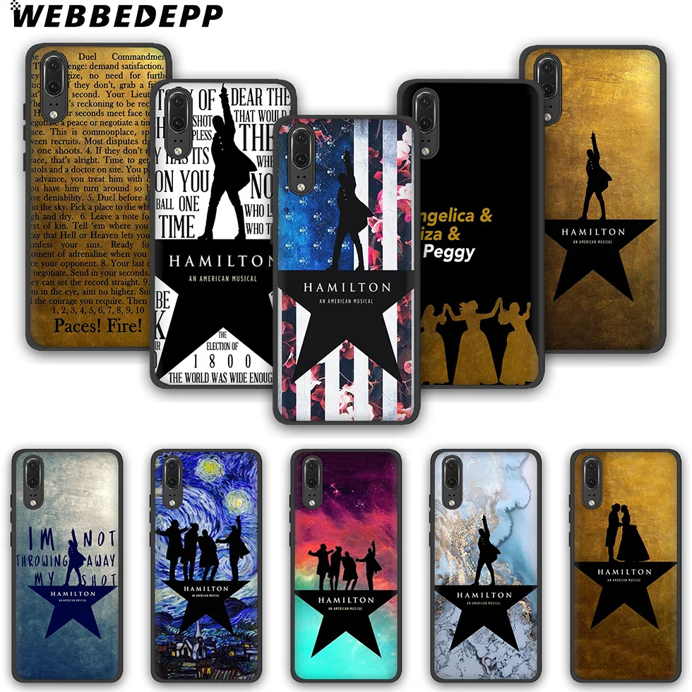 WEBBEDEPP Hamilton музыкальные слова Мягкий ТПУ силикон для Huawei Y9 Mate 10 20 30 Lite Pro Nova 2i 3 3i 4 5i 4E