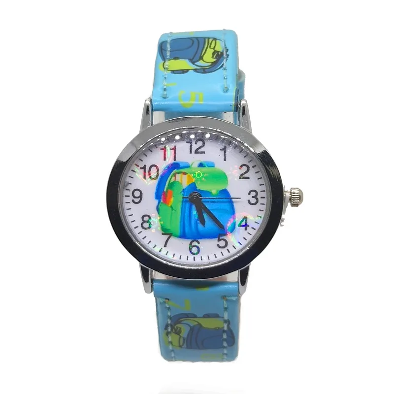

School Bag Pattern Childrens Watches Sports Kids Students Quartz Wristwatch Gifts for Boys Girls Baby Toys Clock Child Watch