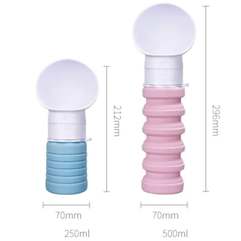 

Pet Accompanying Cup Pressing Water Transparent Portable Pet Water Cup Outdoor Cat and Dog Water Dispenser