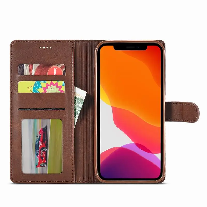 Чехол для iPhone 12 чехол Роскошный кожаный флип Pro Max Мини 6 7 5 4 1 дюймов защитный