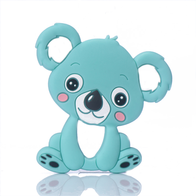 Food Grade Silicone Pandents DIY Teething Toys Silicone Teether Cartoon Animals For Teeth Tiny Rod Baby Teethers Gift
