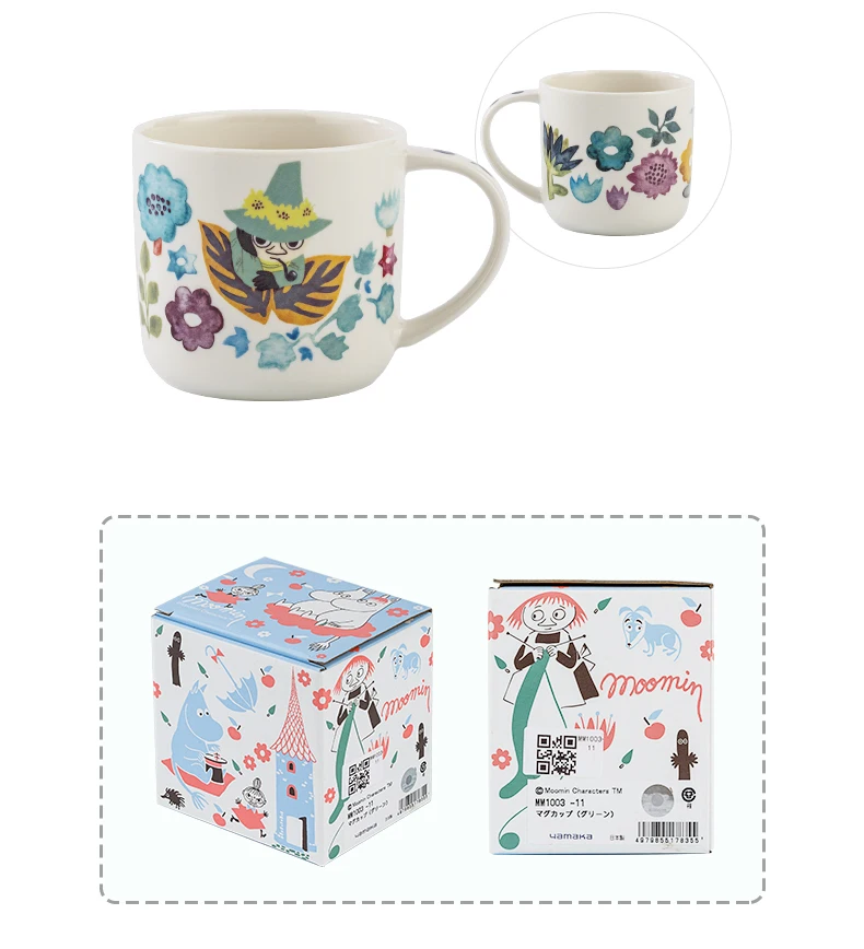 Кружка Moomin в скандинавском стиле, милая Женская чашка из мультфильма, керамическая чашка для питьевой воды