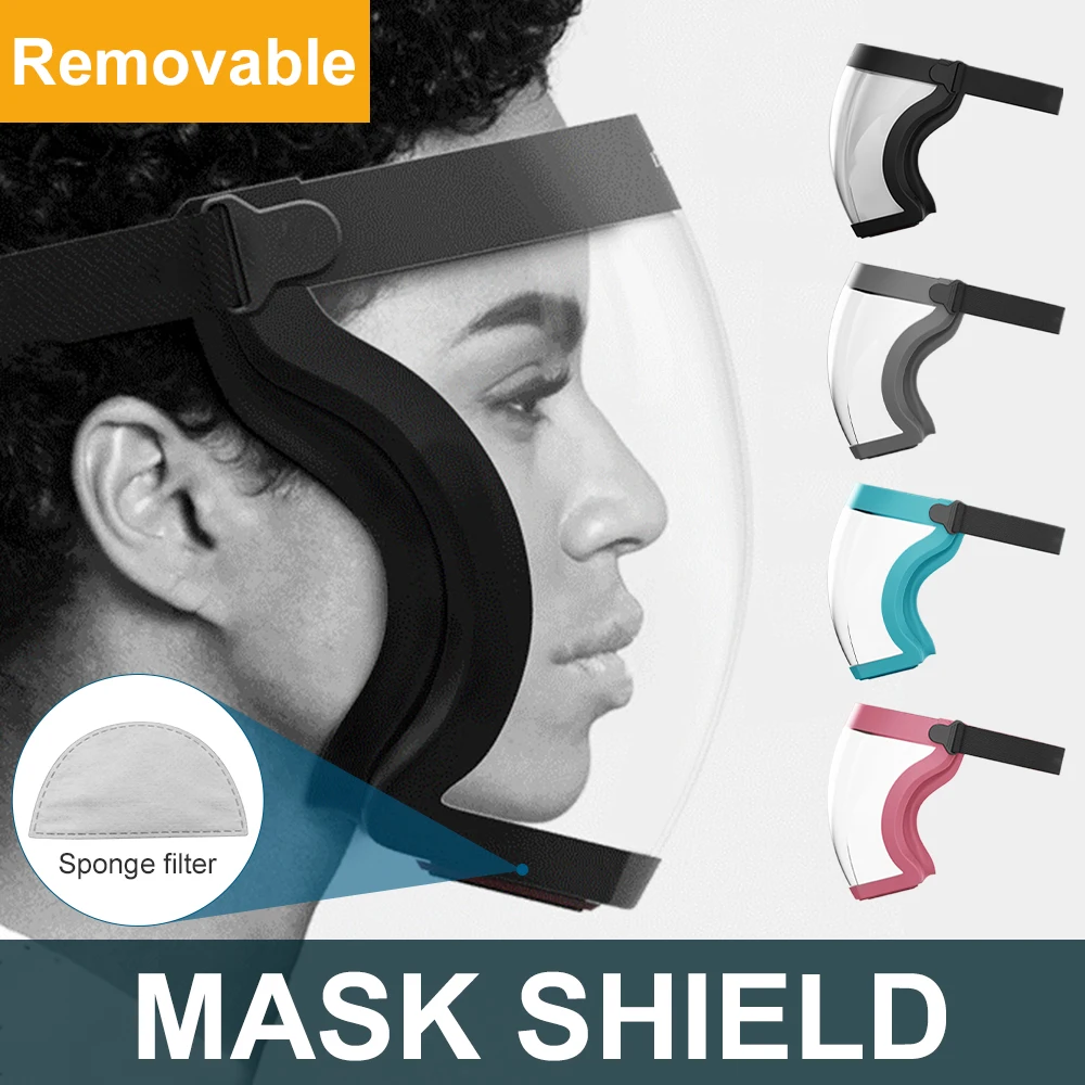 Colorful Face-Shield Unisex Eye Shield-Mask for Face Protectors Shield Half Sun-Glasses Guard Anti-spray Face-Mask | Дом и сад