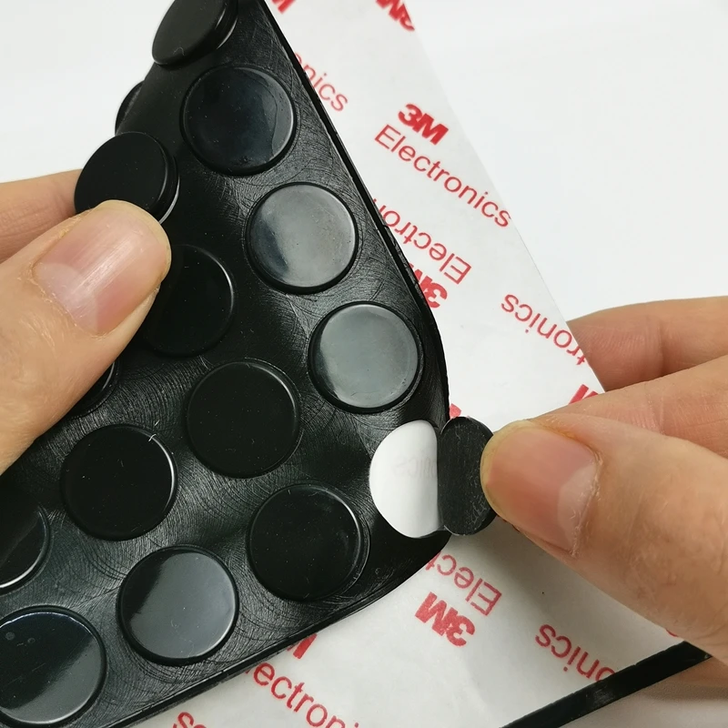 Door Stopper Self Adhesive Silicon Rubber Kitchen Cabinet Damper Buffer Pad Noisy Furniture Hardware 49 Grains/Lot 15x2mm Black