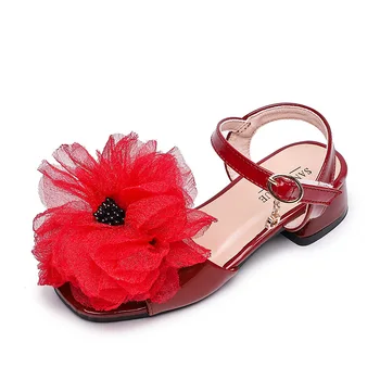 

Fashion Summer Patent Leather Flowers Rhinestone Childrens Sandals 2020 New Girls Beach Shoes 3 4 5 6 7 8 9 10 11 12 13 Years