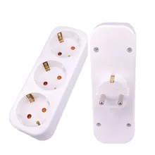  EU Type German standard 2-hole 1 TO 3 Way Conversion Socket Power Adapter Plug 16A Travel Plugs AC 250V 